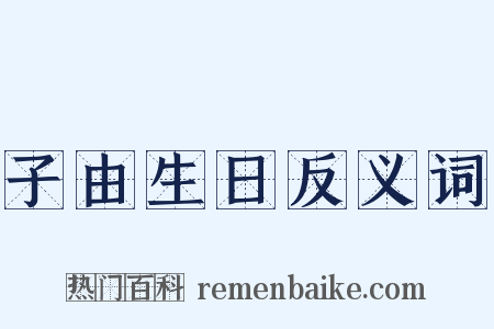 子由生日反义词是什么意思的图片